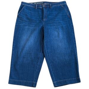 EUC Talbots High Waist Wide Leg Crop Jeans Size 20W